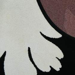 Pre Owned Alexander McQueen Black Patterned Knit Midi Dress M