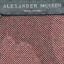 Pre Owned Alexander McQueen Black Patterned Knit Midi Dress M