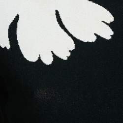 Pre Owned Alexander McQueen Black Patterned Knit Midi Dress M