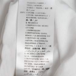 Pre Owned Alexander McQueen White Embellished Cotton T-Shirt M