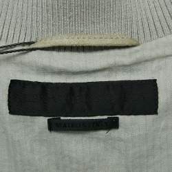 Alexander McQueen Grey Suede Zip-Up Jacket L