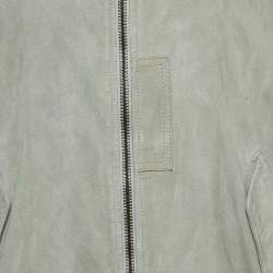 Alexander McQueen Grey Suede Zip-Up Jacket L