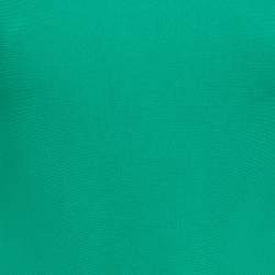 Pre Owned Alexander McQueen Green Jersey Pleated Mini Dress M