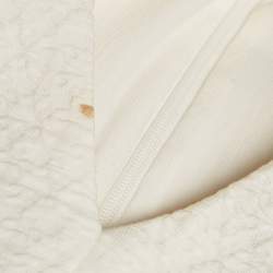 Alexander McQueen Off-White Textured Crepe Flounce Short Dress L