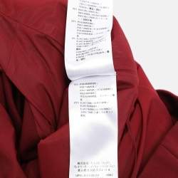 Alexander McQueen Burgundy Fabric Midi Dress S