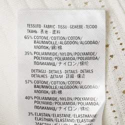 Pre Owned Alexander McQueen White Patterned Jersey Short Dress S