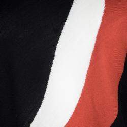 Pre Owned Alexander McQueen Multicolor Patterned Wool Dolman Sleeve Dress L