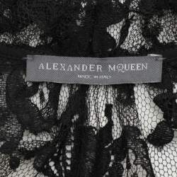 Pre Owned Alexander McQueen Black Lace Dress M