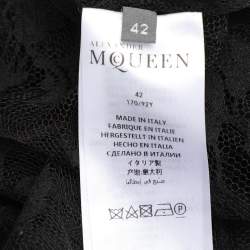 Pre Owned Alexander McQueen Black Lace Dress M