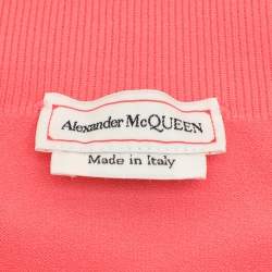 Pre Owned Alexander McQueen Coral Stretch Fabric Off The Shoulder Top XS