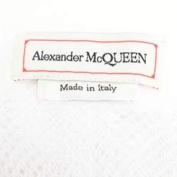 Alexander McQueen White Mesh Asymmetric Midi Skirt M