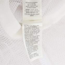 Alexander McQueen White Mesh Asymmetric Midi Skirt M
