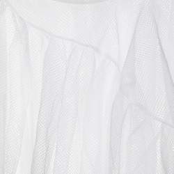 Alexander McQueen White Mesh Asymmetric Midi Skirt M