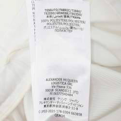 Alexander McQueen White Nylon Flared Midi Skirt M