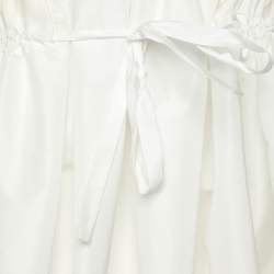 Alexander McQueen White Nylon Flared Midi Skirt M