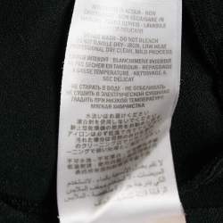 Pre Owned Alexander McQueen Black Stretch Knit Scallop Flared Mini Dress S