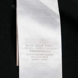 Pre Owned Alexander McQueen Black Stretch Knit Scallop Flared Mini Dress S