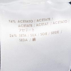 Pre Owned Alexander McQueen Black Crepe and Velvet Cut-Out Detail Mini Dress S