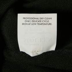 Pre Owned Alexander McQueen Black Floral Intarsia Rib Knit Bodycon Dress M