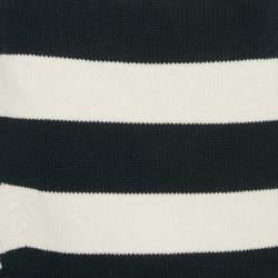 Pre Owned Alexander McQueen White Striped Wool Blend Sweater L