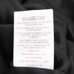 Pre Owned Alexander McQueen Navy Blue Jacquard Sleeveless Midi Dress S