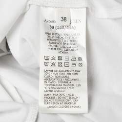 Pre Owned Alexander McQueen White Corset Print Cotton T-Shirt S