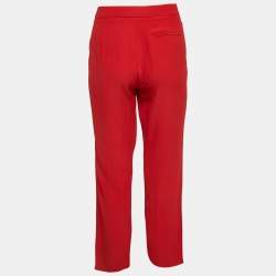 Alexander McQueen Red Crepe Tailored Trousers M 