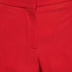 Alexander McQueen Red Crepe Tailored Trousers M 