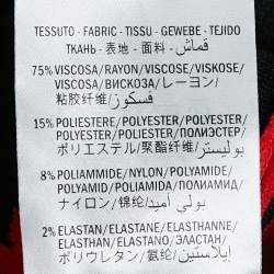 Pre Owned Alexander McQueen Red Floral Jacquard Knit Midi Dress XL