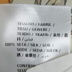 Pre Owned Alexander McQueen Off-White Floral Print Silk Blouse S