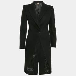 Alexander McQueen Black Wool Single Breasted Tailcoat S