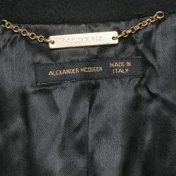 Alexander McQueen Black Wool Single Breasted Tailcoat S