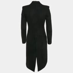 Alexander McQueen Black Wool Single Breasted Tailcoat S