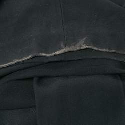 Pre Owned Alexander McQueen Black Crepe Narrow Bootcut Trousers S