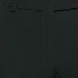 Pre Owned Alexander McQueen Black Crepe Narrow Bootcut Trousers S