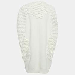 Alexander McQueen Cream Textured Crochet Cardigan M