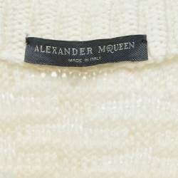 Alexander McQueen Cream Textured Crochet Cardigan M