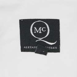 Pre Owned Alexander McQueen White Printed Cotton Button Front Shirt XL
