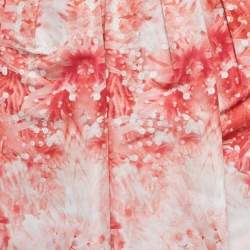 Alexander McQueen Pink Floral Print Synthetic Long Skirt M