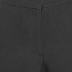 Alexander McQueen Black Lace Trim Crepe Trousers L