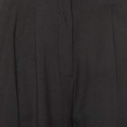 Alexander McQueen Black Wool Blend Pleated Trousers S