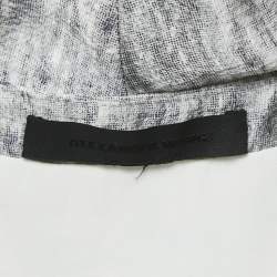 Alexander McQueen Grey Silk V-Neck Sleeveless Short Dress M