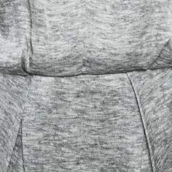 Alexander McQueen Grey Silk V-Neck Sleeveless Short Dress M