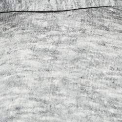 Alexander McQueen Grey Silk V-Neck Sleeveless Short Dress M