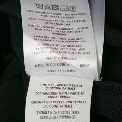 Pre Owned Alexander McQueen Black Silk Ruffled Button Front Blouse M