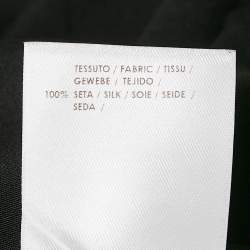 Pre Owned Alexander McQueen Black Silk Ruffled Button Front Blouse M