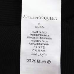 Alexander McQueen Black Rib Knit Top XL