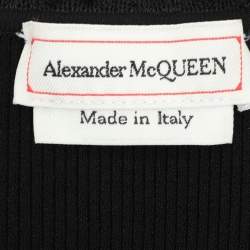Alexander McQueen Black Rib Knit Top XL