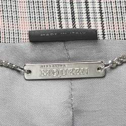 Valentino Grey/Pink Price Of Wales Wool Skirt and Top Set M 