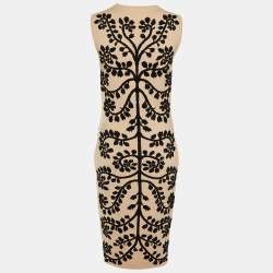 Alexander McQueen Light Pink Intarsia Knit Sleeveless Midi Dress L
